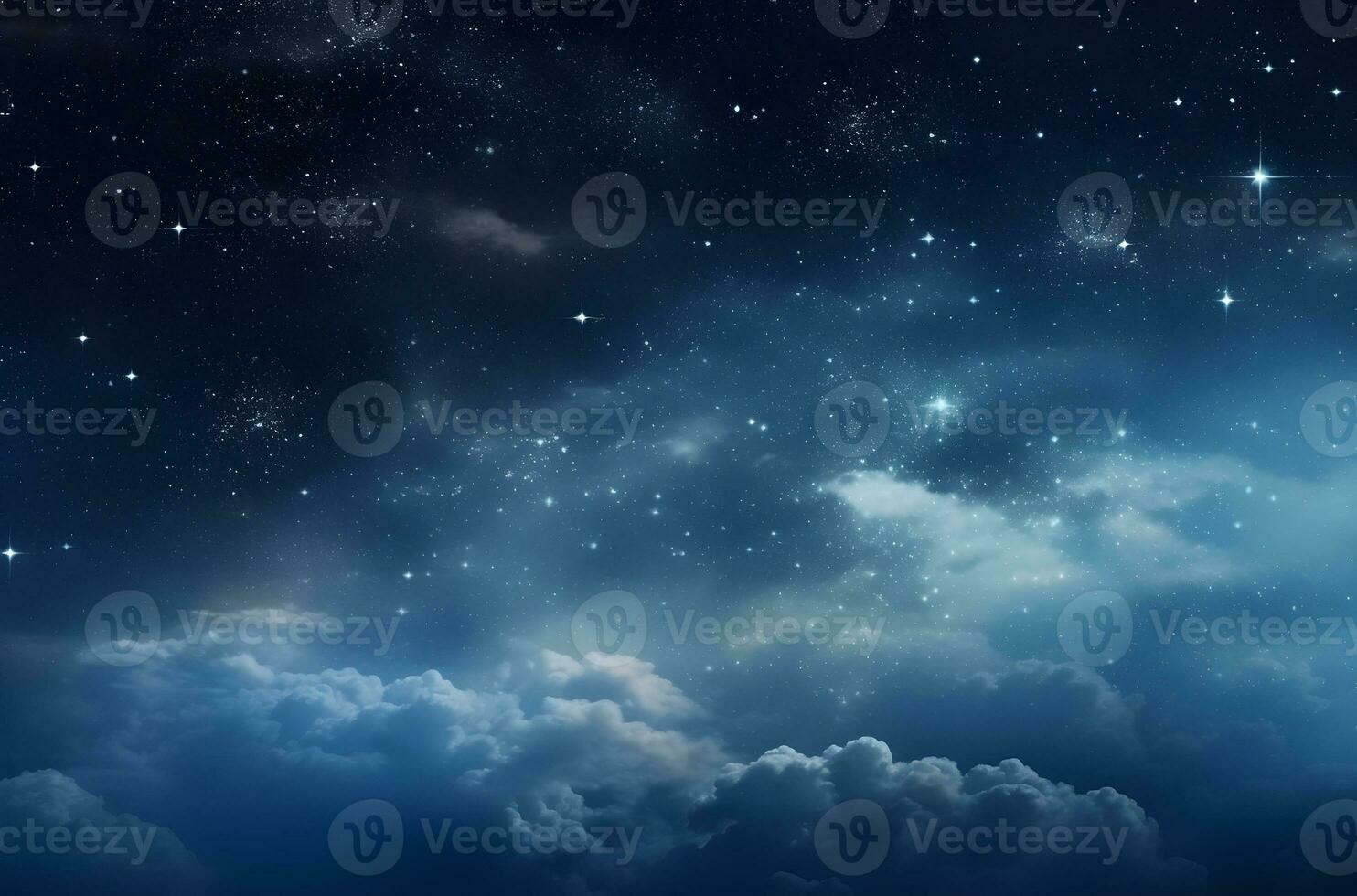 space night sky with cloud and star, abstract background.Generative AI. photo
