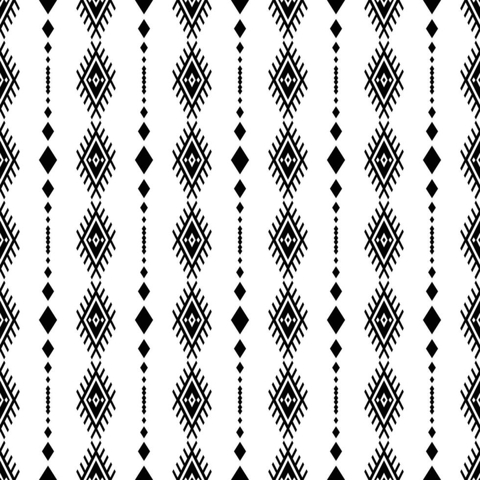 Tribal background design with abstract ethnic stripe. Seamless border pattern. Folk ornament style design for textile template. Black and white color. vector