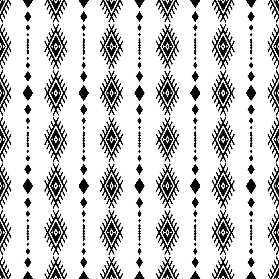 Tribal background design with abstract ethnic stripe. Seamless border pattern. Folk ornament style design for textile template. Black and white color. vector