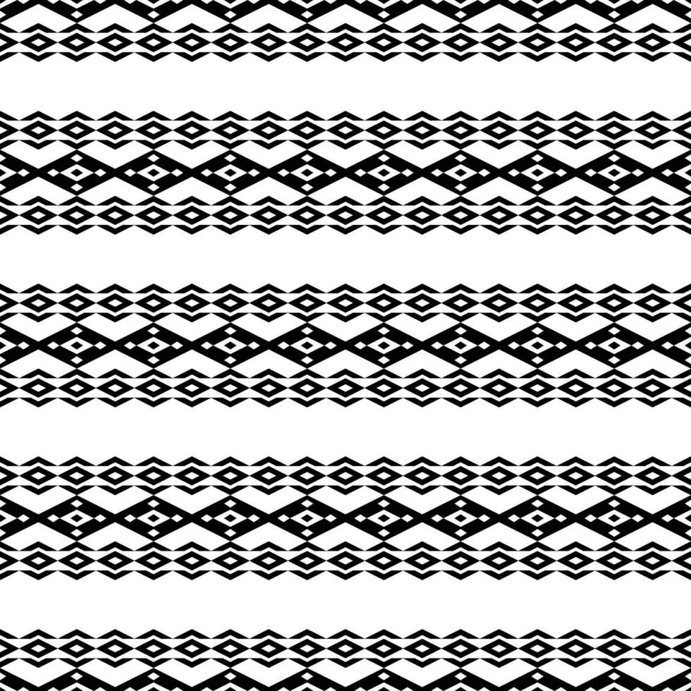 sin costura étnico raya modelo en negro y blanco colores. tribal frontera vector ilustración con nativo americano estilo. diseño para textil modelo.