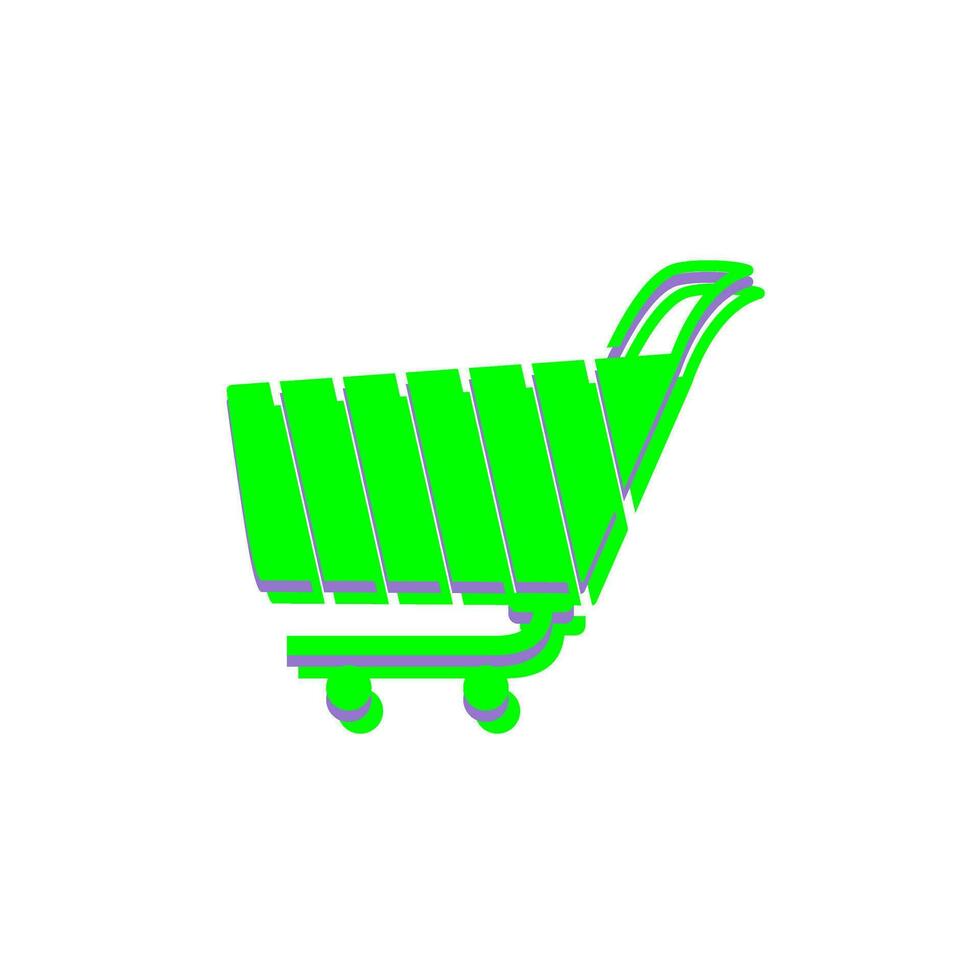 icono de vector de carrito de compras único