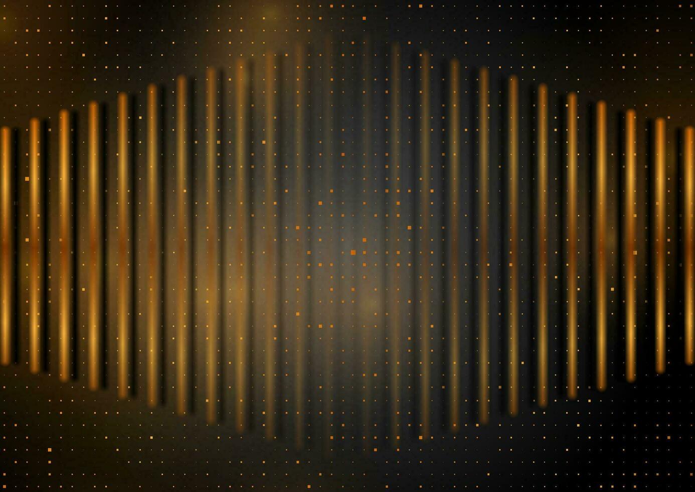 Black and golden abstract geometric tech background vector
