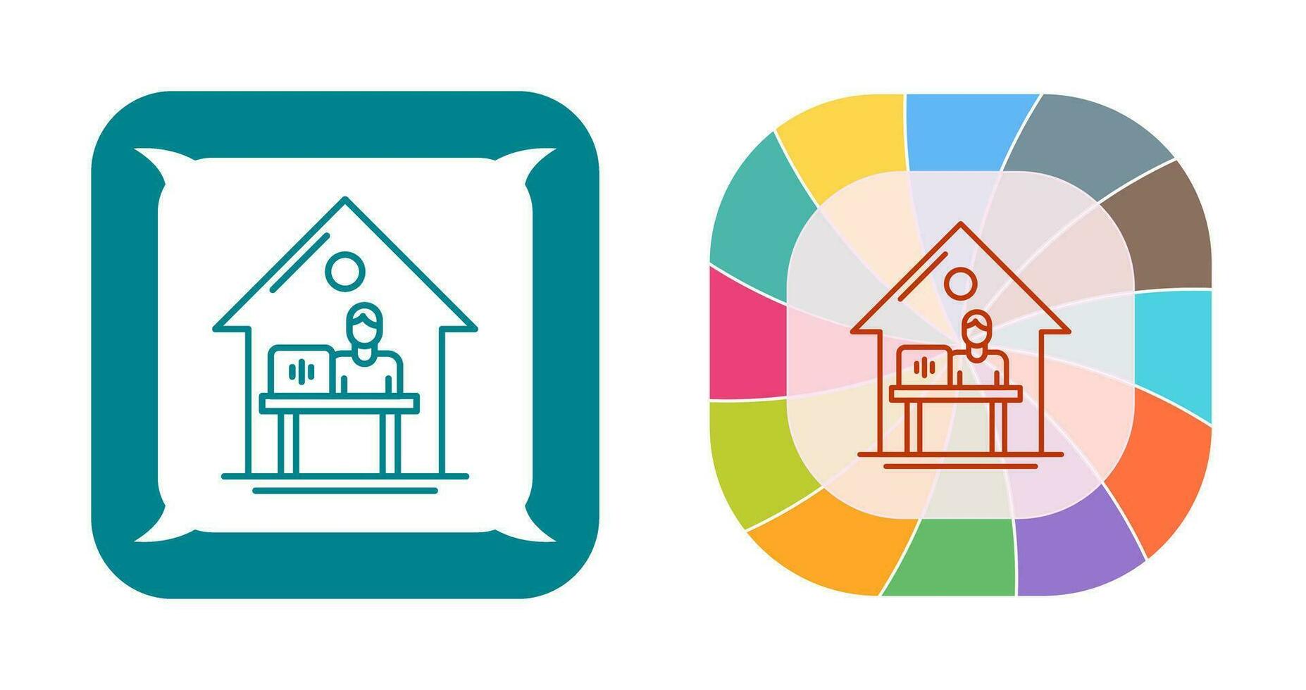 Work At Home Vector Icon