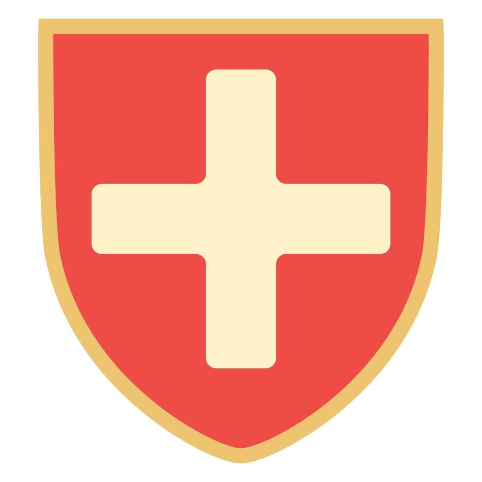 Protection shield concept security label safety badge icon. vector