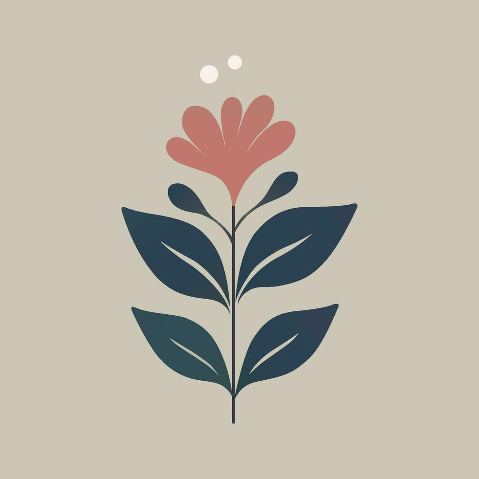 a minimalist floral vector, aesthetic, vintage vector no shading detail.