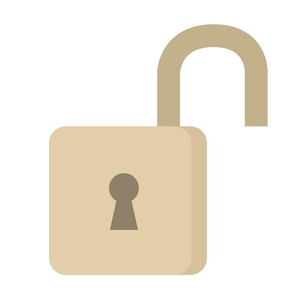 Pad lock vector icon on white background.