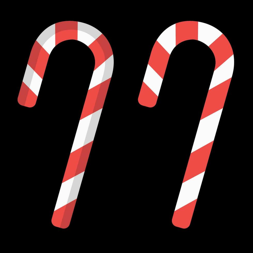 Christmas striped stick candy christmas candy cane icon vector illustration.