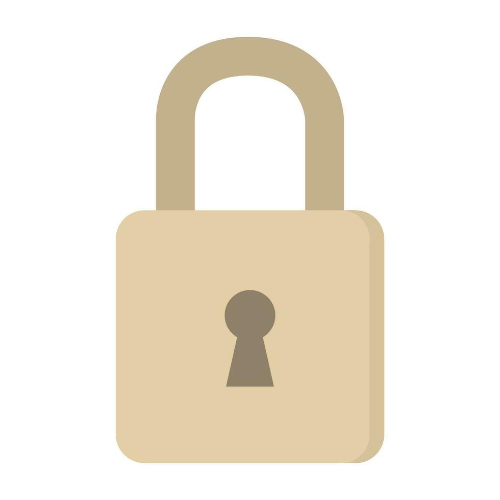 Pad lock vector icon on white background.