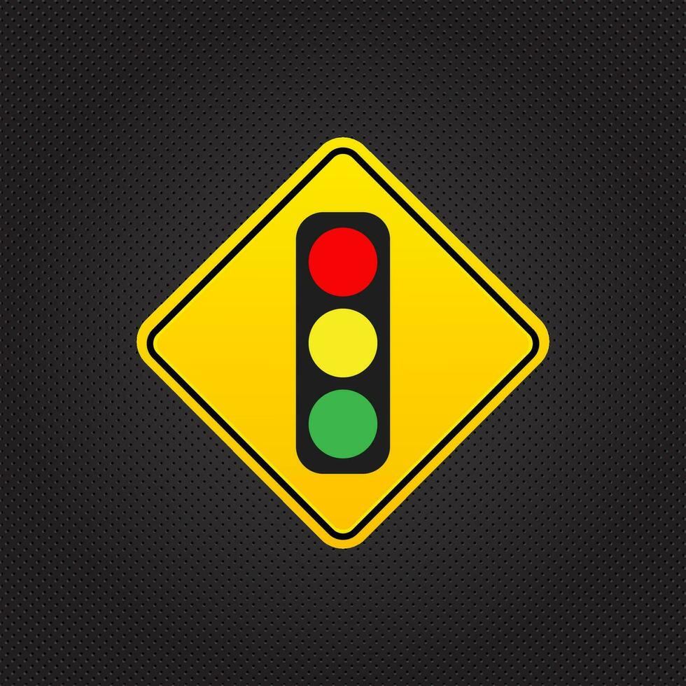 Traffic lights with all three colors, Traffic lights vector illustration.