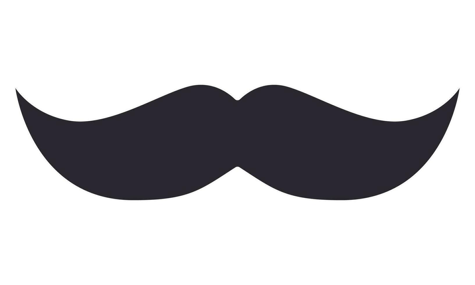 Retro cartoon mustache vector. vector