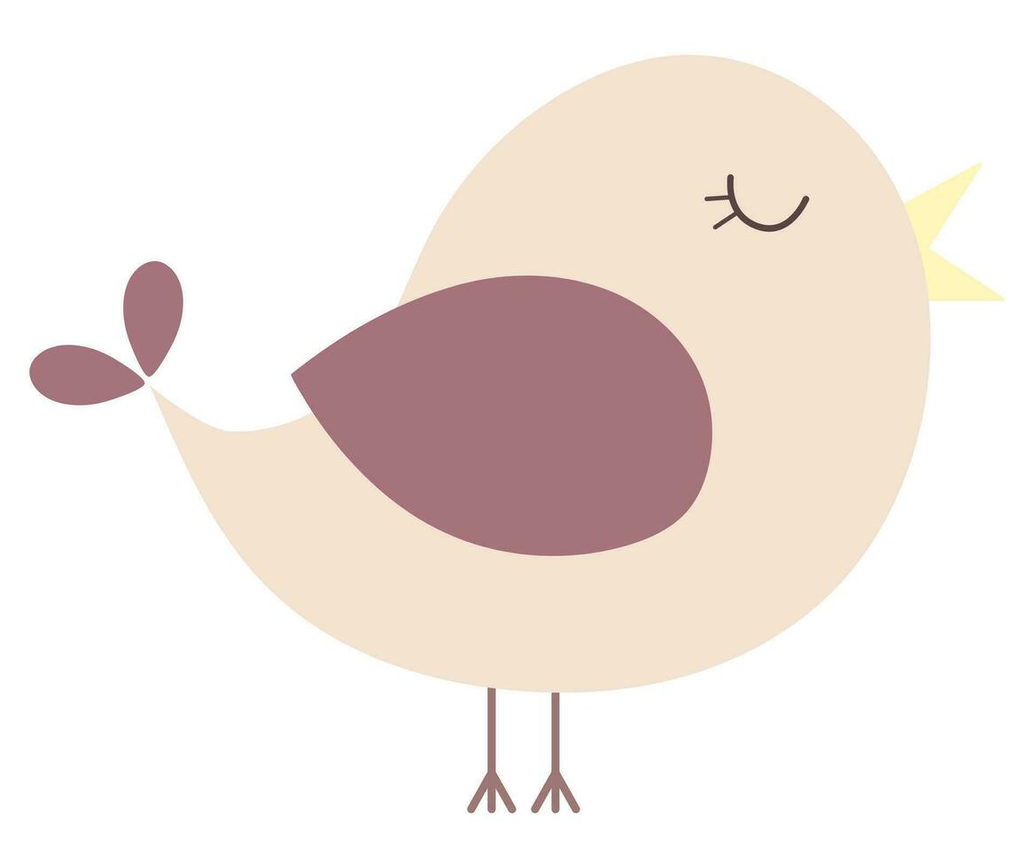 Cute bird icon. vector