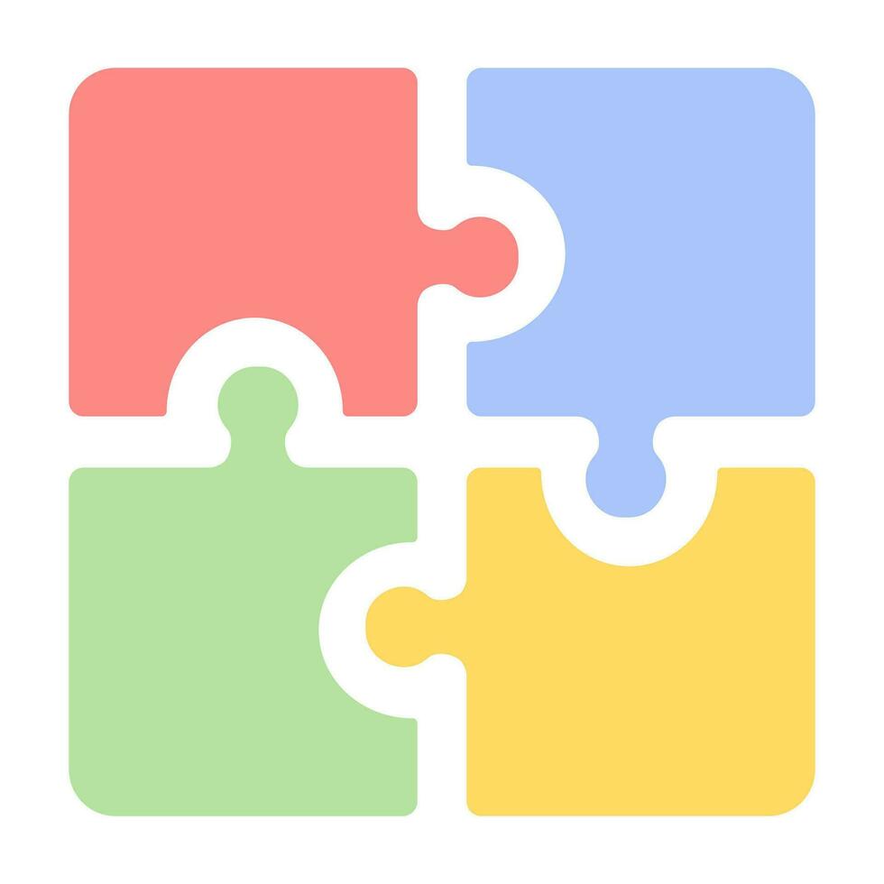 Colorful puzzle vector illustration.