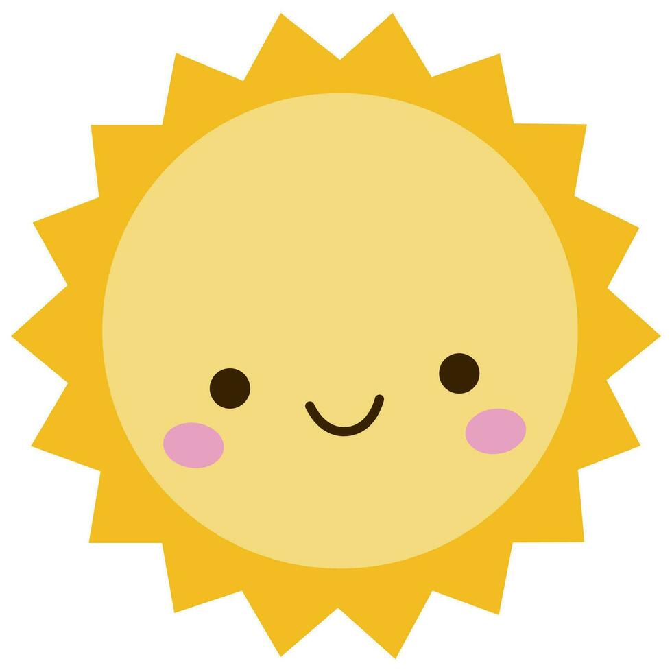 Cute funny Sun character. Vector hand drawn cute cartoon character illustration icon.