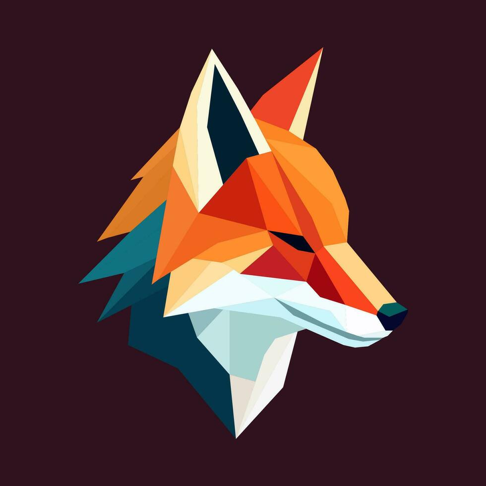 Simple vector logo featuring red fox.