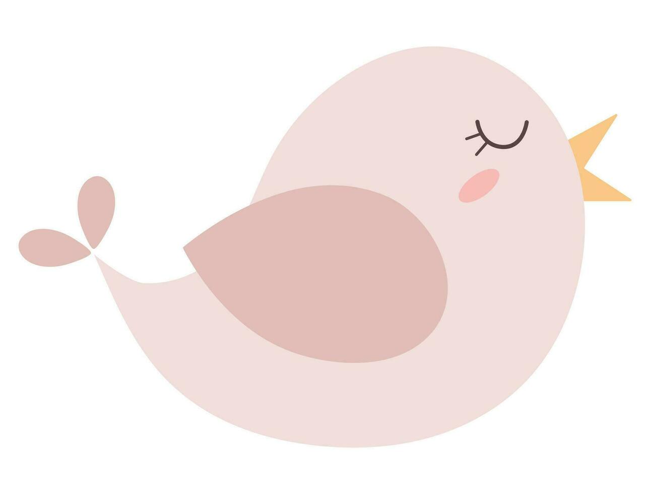 Flying bird in flat style. vector