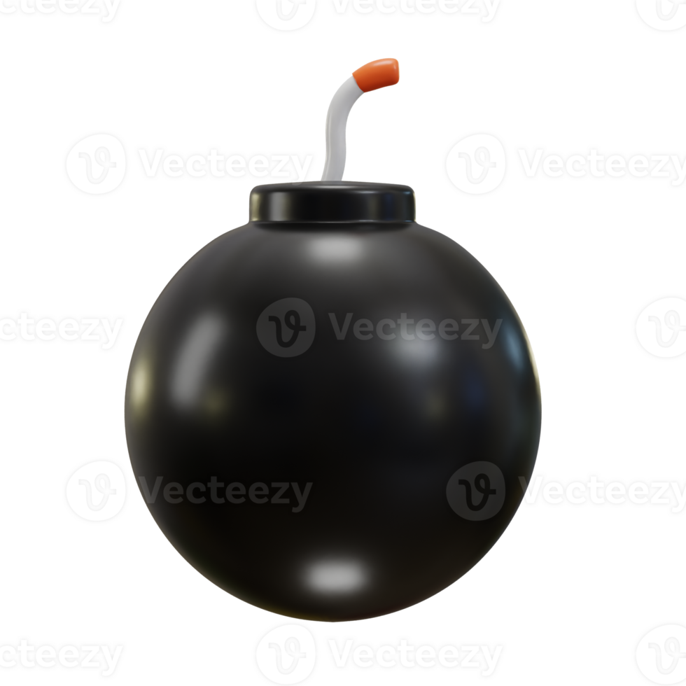 3d bomb icon illustration png