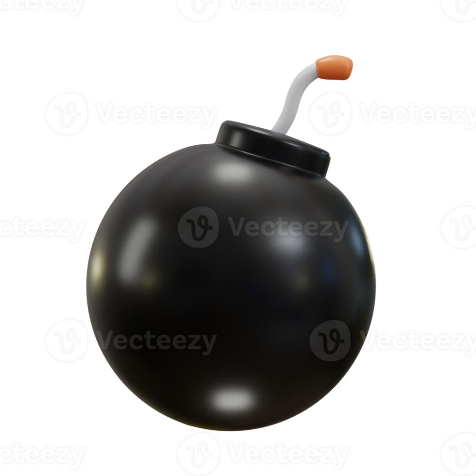 3d bomb icon illustration png