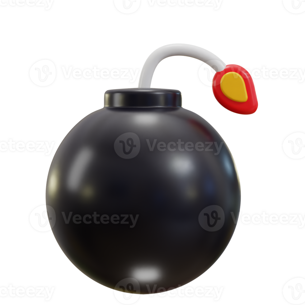 3d bomb icon illustration png