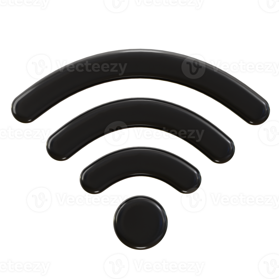 3d wifi wireless network icon illustration png