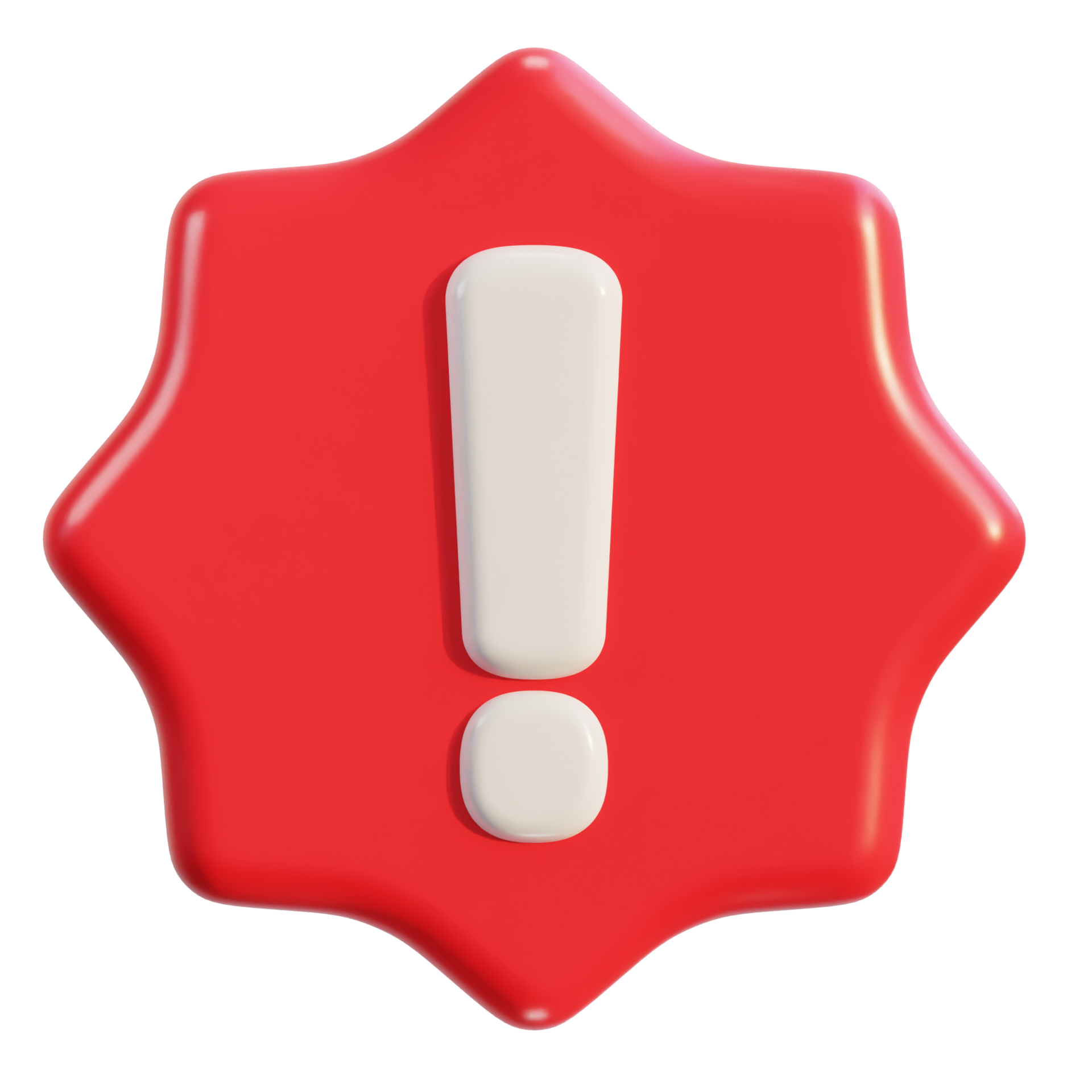 3d exclamation circle sign warning or danger risk message alert problem