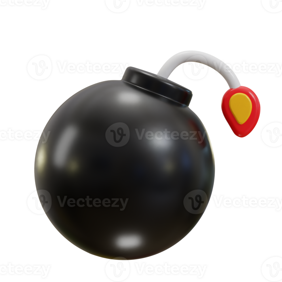 3d bomb icon illustration png