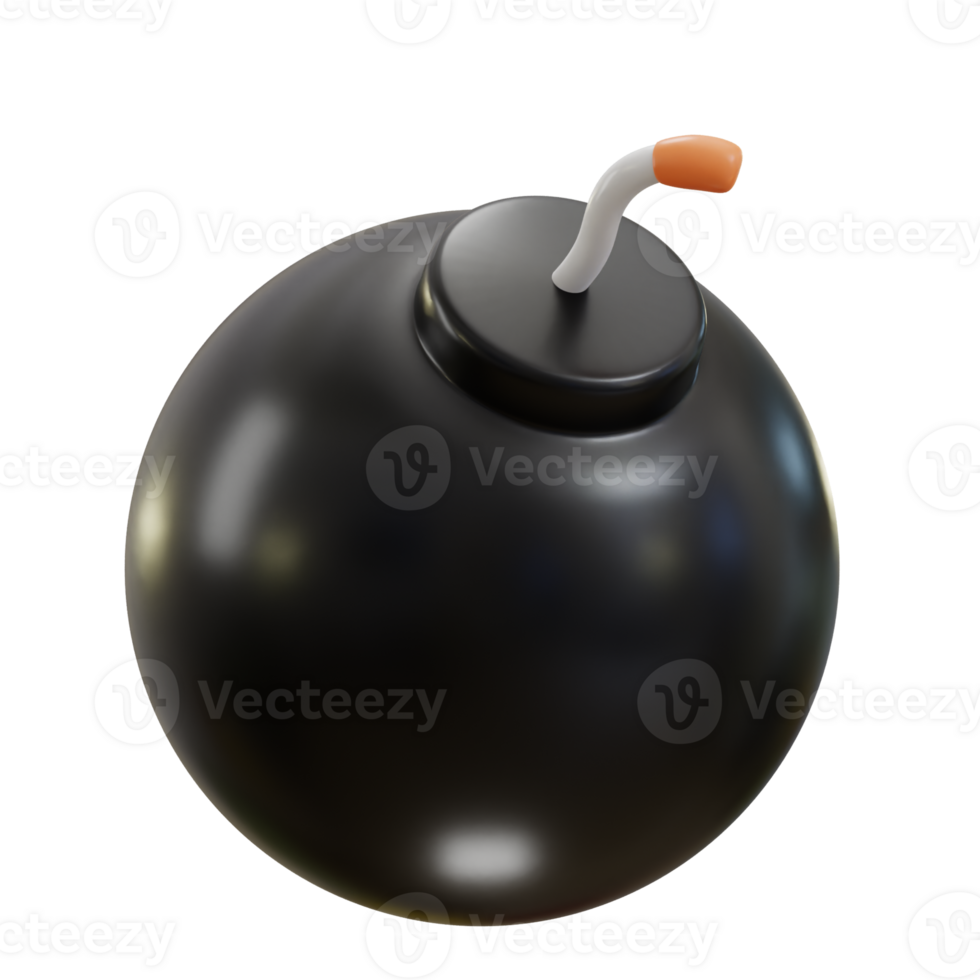 3d bomb icon illustration png