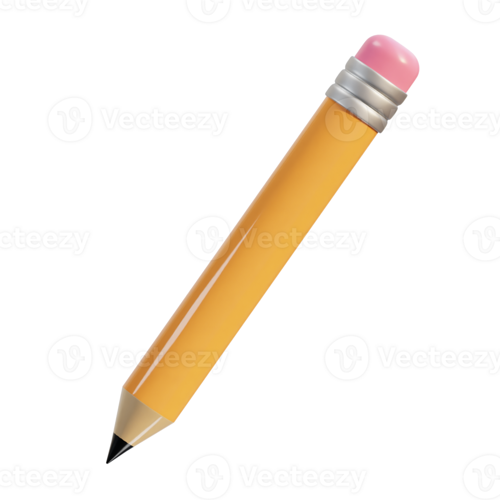 3d pencil icon illustration png
