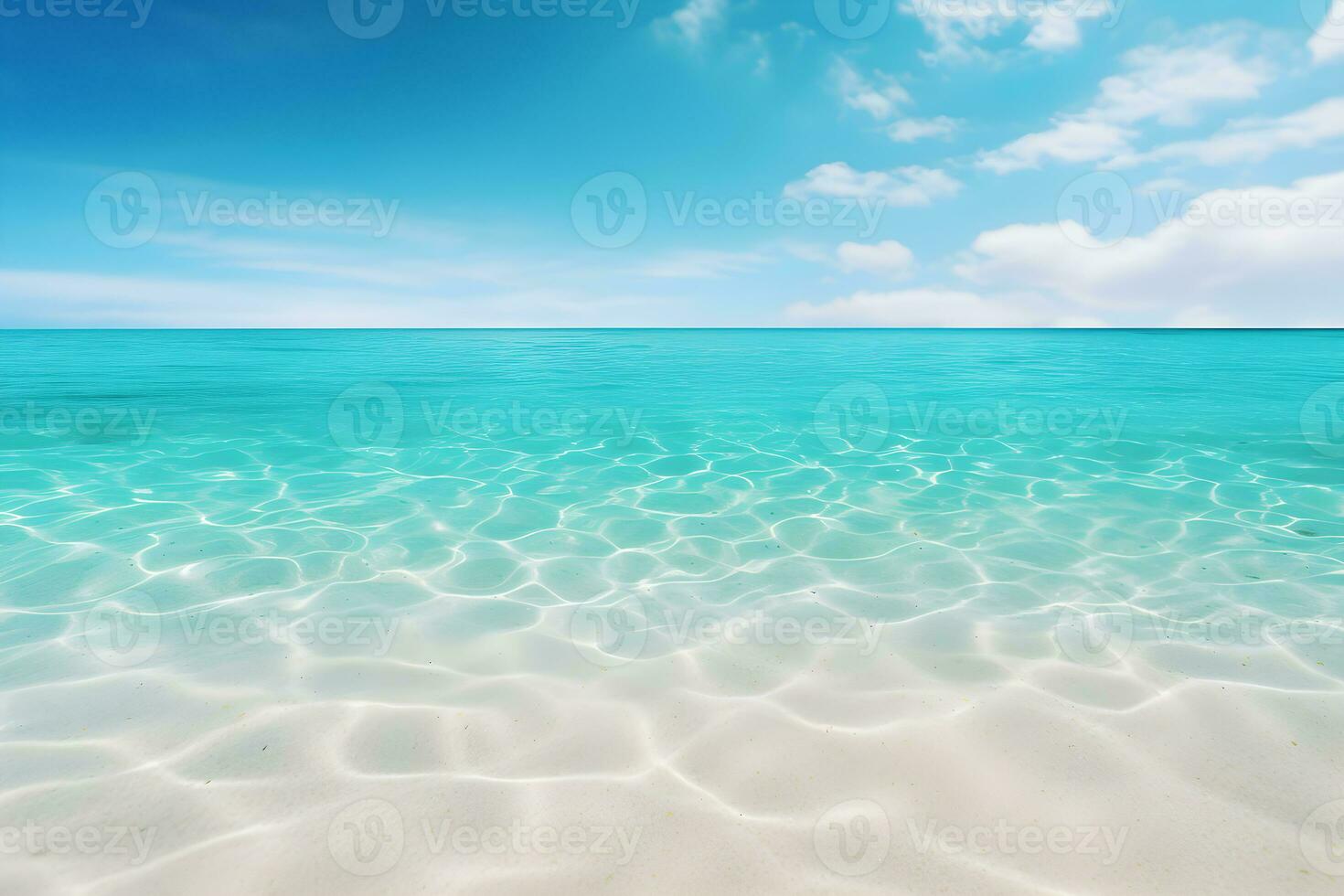 Abstract beautiful sandy beaches background with crystal clear waters of the sea and the lagoon.Generative AI photo