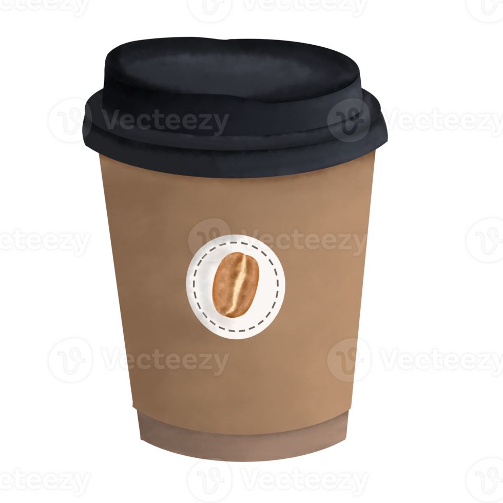 Coffee in the plastic cup png