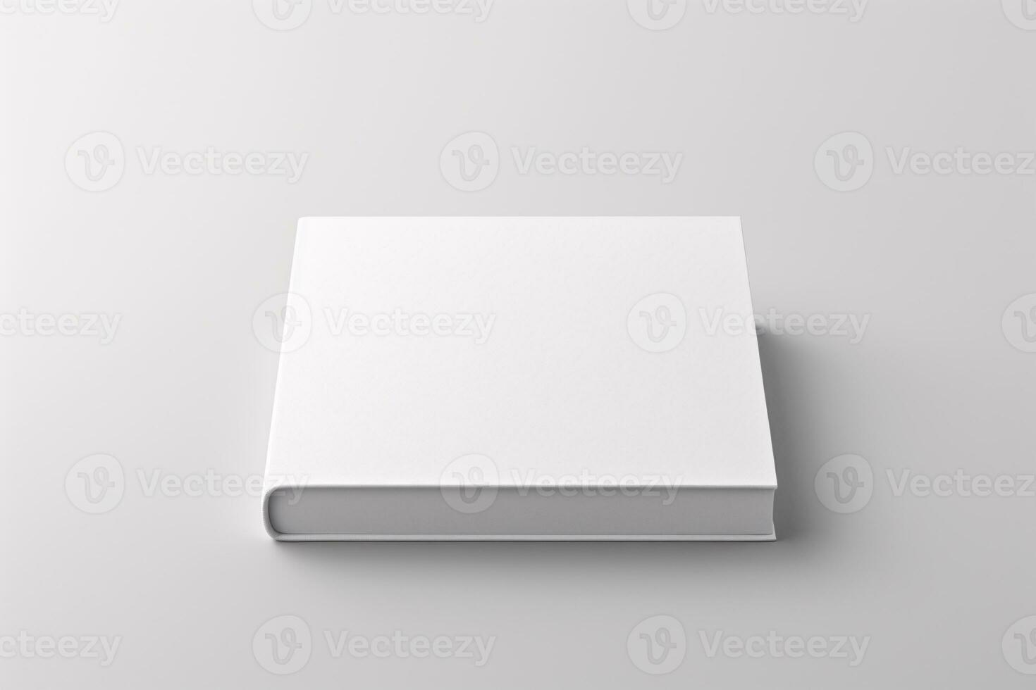 3d blanco de tapa dura blanco libro Bosquejo para creativo libro cubrir diseño, generado por ai foto