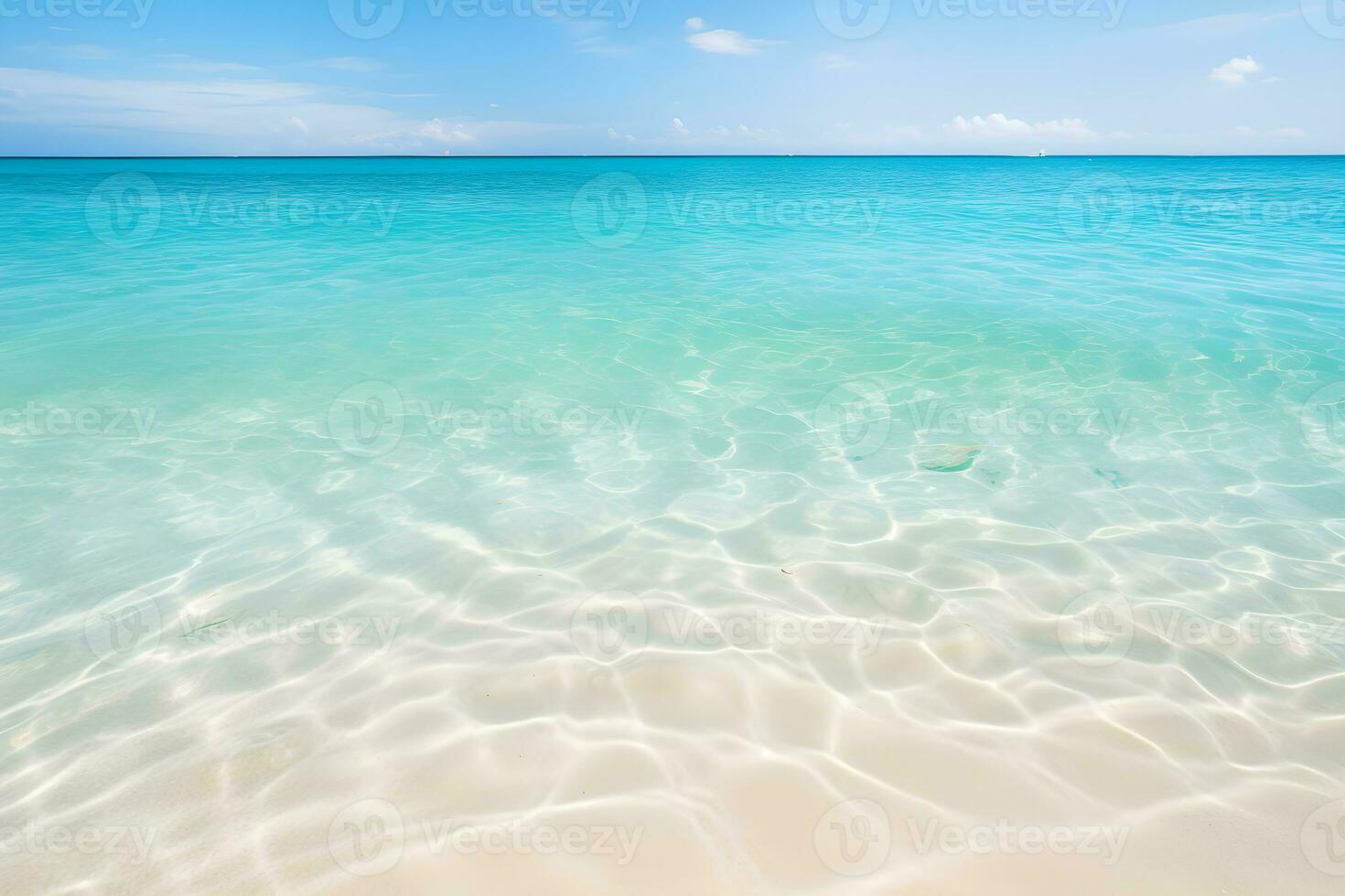 Abstract beautiful sandy beaches background with crystal clear waters of the sea and the lagoon.Generative AI photo