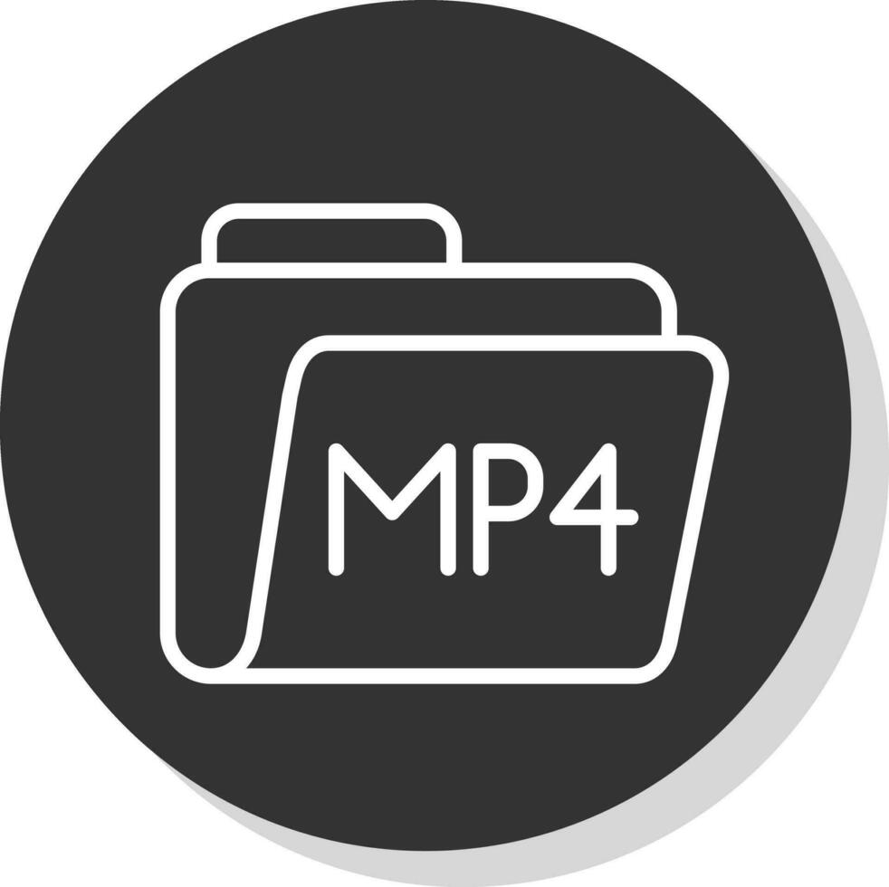 mp4 vector icono diseño