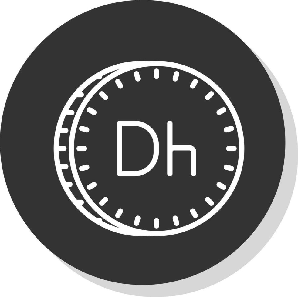 marroquí dirham vector icono diseño