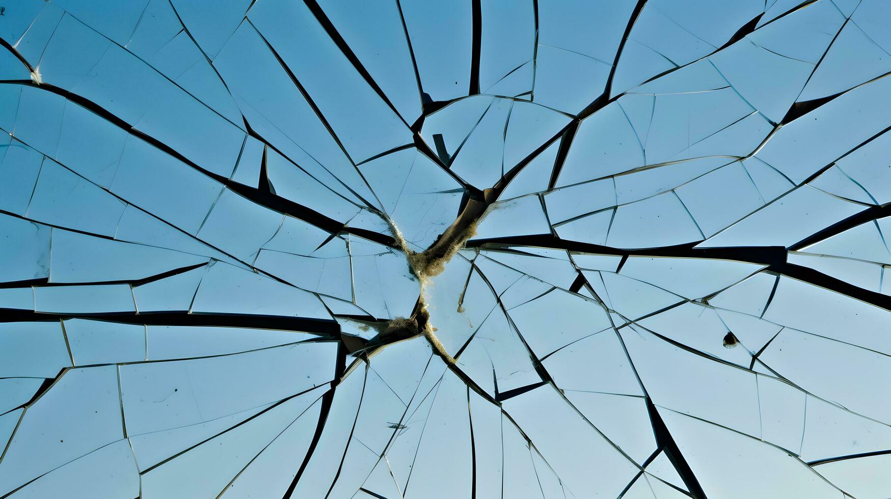 Broken glass texture background. Fragility and violence concept. photo