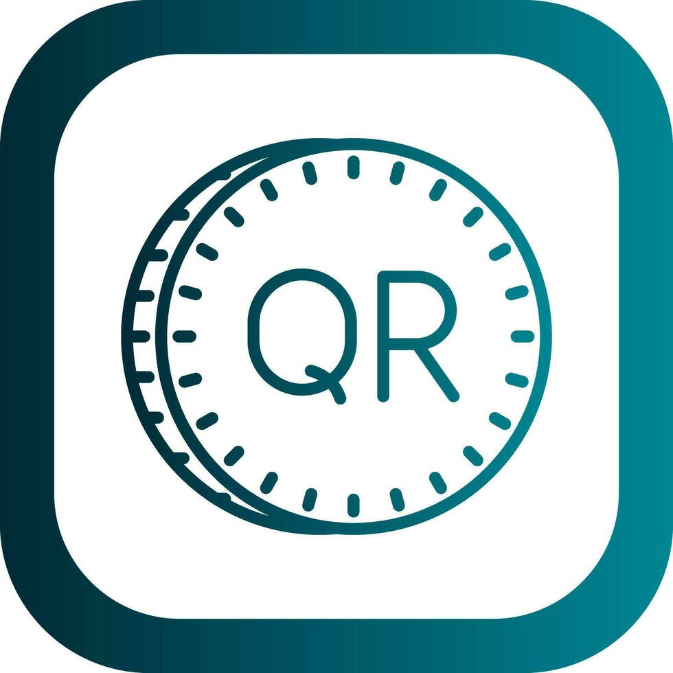 Qatari riyal Vector Icon Design