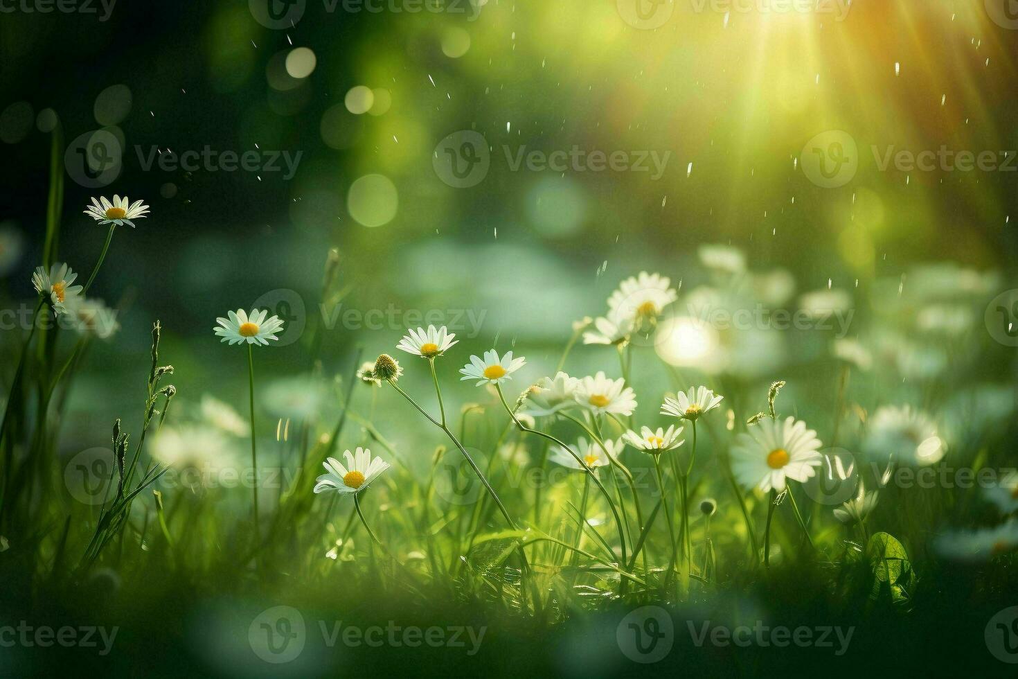 Daisies natural treasures.Generative AI photo