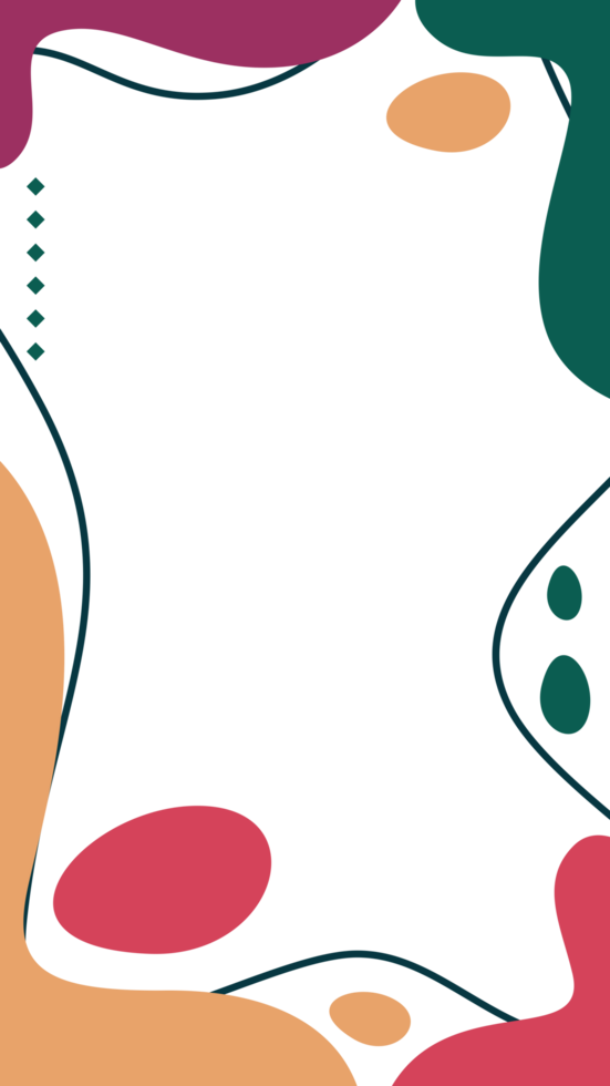 Abstract colorful transparent wave border background png