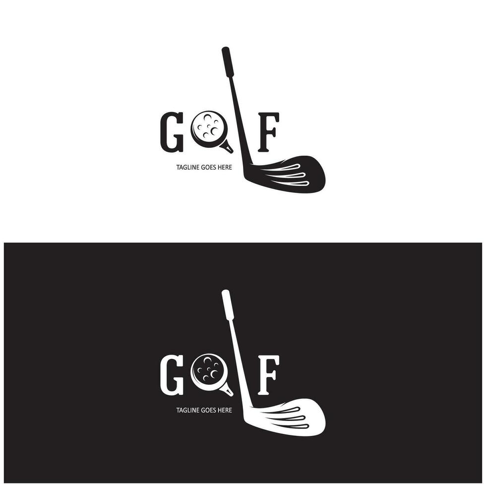 golf pelota logo, golf diseño palo logo, logo para profesional golf equipo, golf club, torneo, golf Tienda negocio, golf curso, evento vector