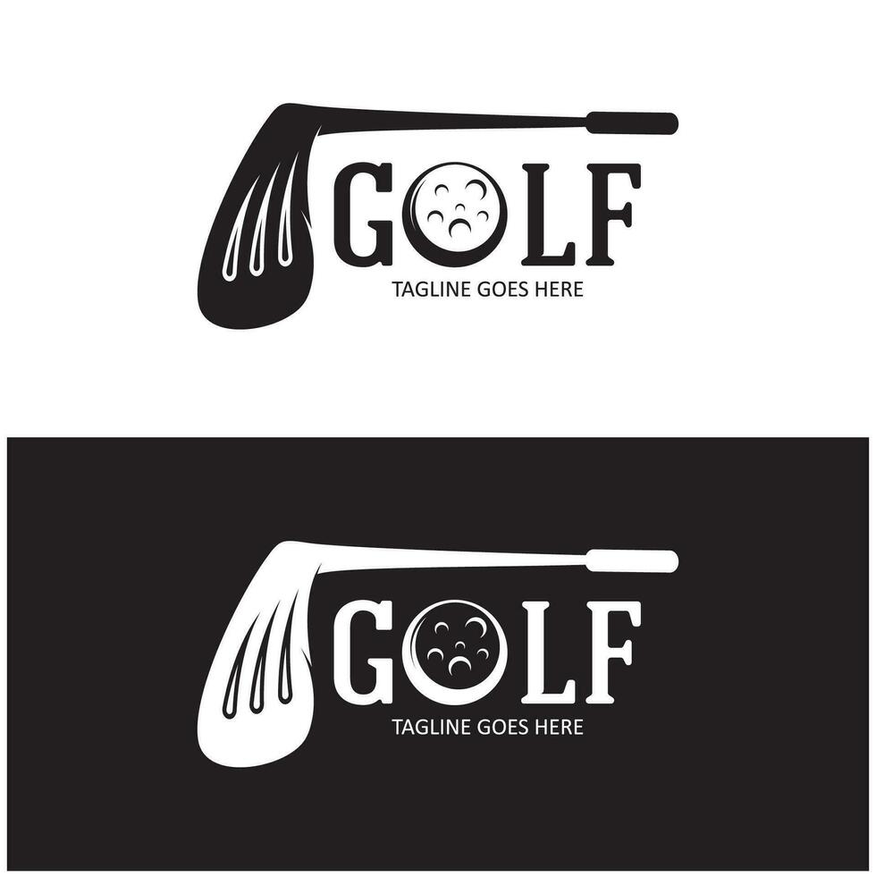 golf pelota logo, golf diseño palo logo, logo para profesional golf equipo, golf club, torneo, golf Tienda negocio, golf curso, evento vector