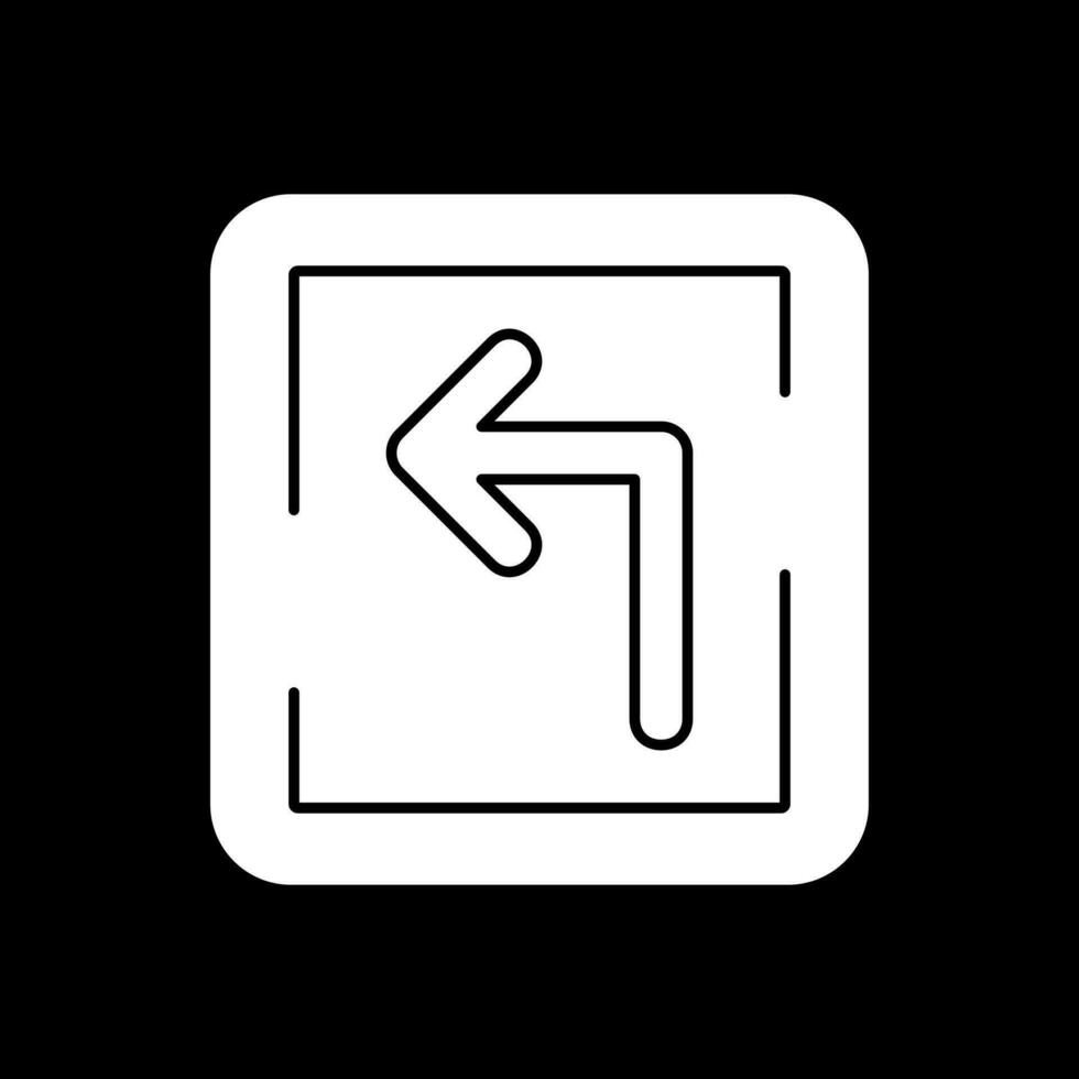 Turn Left Vector Icon Design