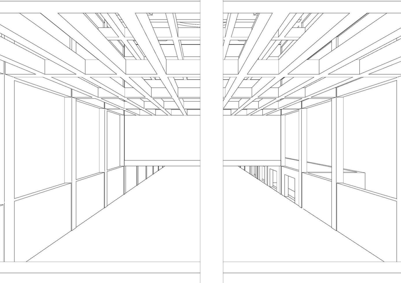 3D illustration of industrial building vector