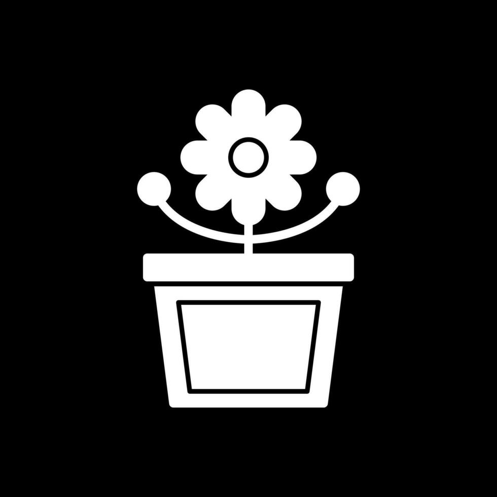 Flower Pot Vector Icon Design