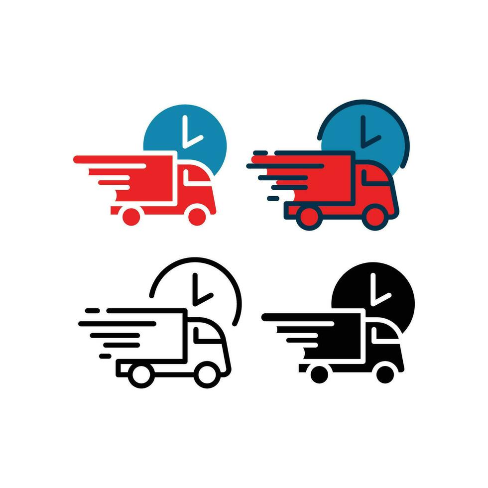 Fast shipping and moving delivery truck. Food Delivery Related Vector. Contactless Delivery express. Food logistic. Food truck delivery icon. vector illustration. Design on white background. EPS10