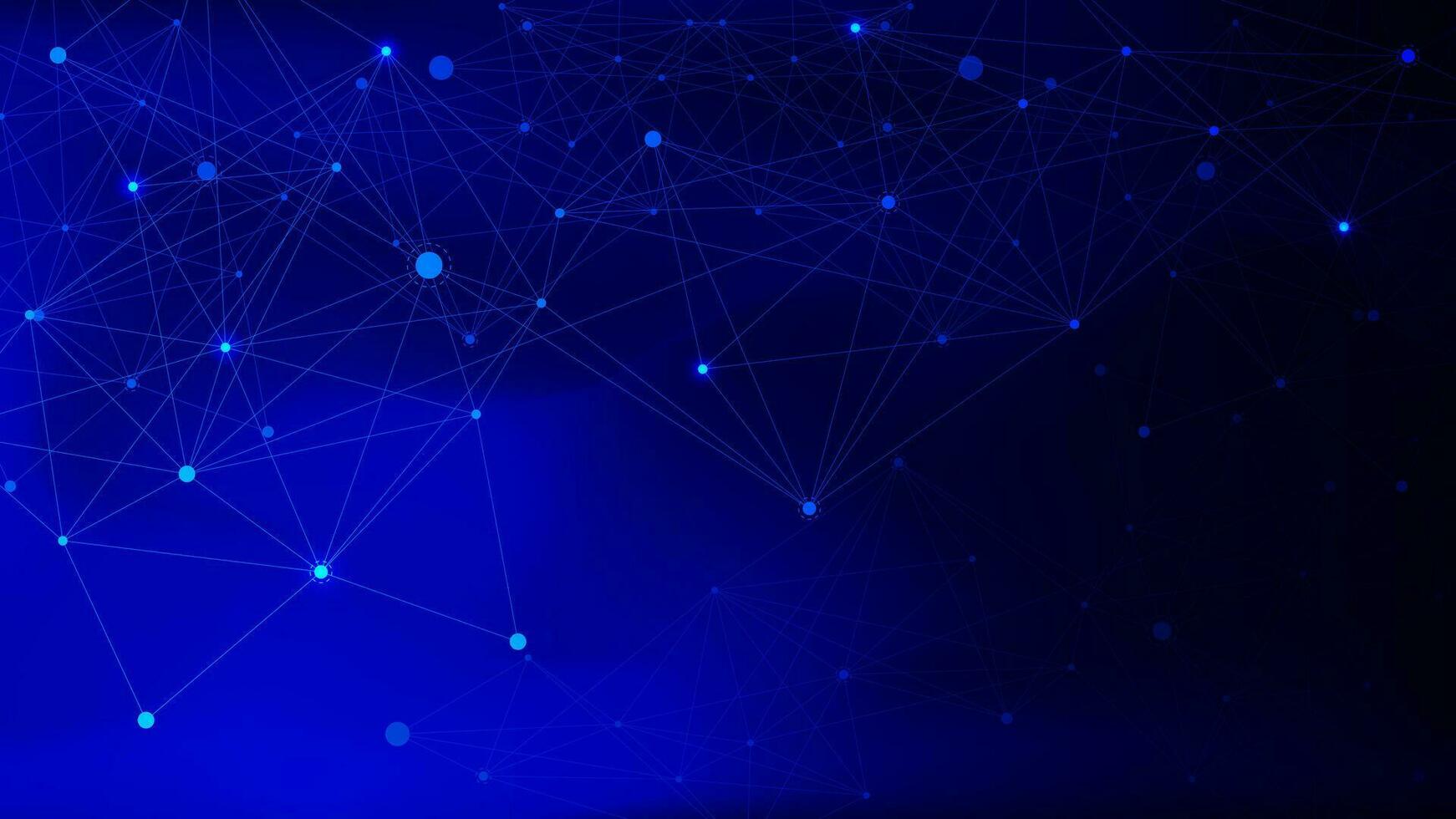 Abstract global network connection concept with connecting dots and lines. Data transfer, social networking, science and digital communication technology background. Vector illustration.
