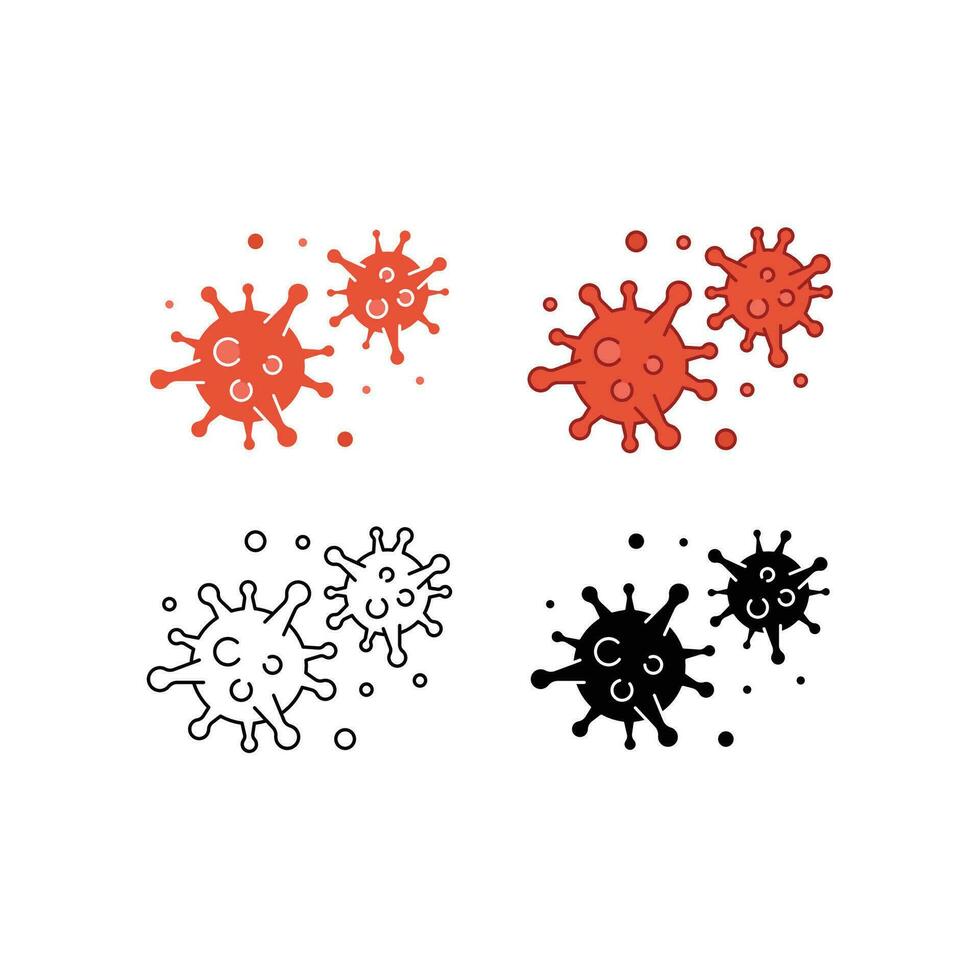 Coronavirus disease in covid-19 pandemic. Dangerous virus from wuhan made global pandemic. virus, corona, icon, line, flatt, outline, quarantine. Vector illustration. Design on white background. EPS10