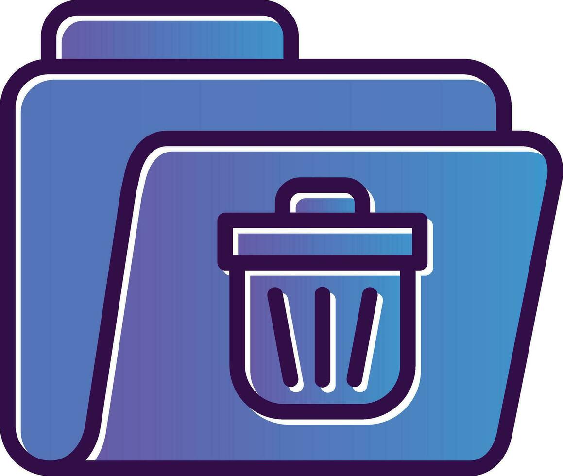 Delete Folder Vector Icon Design