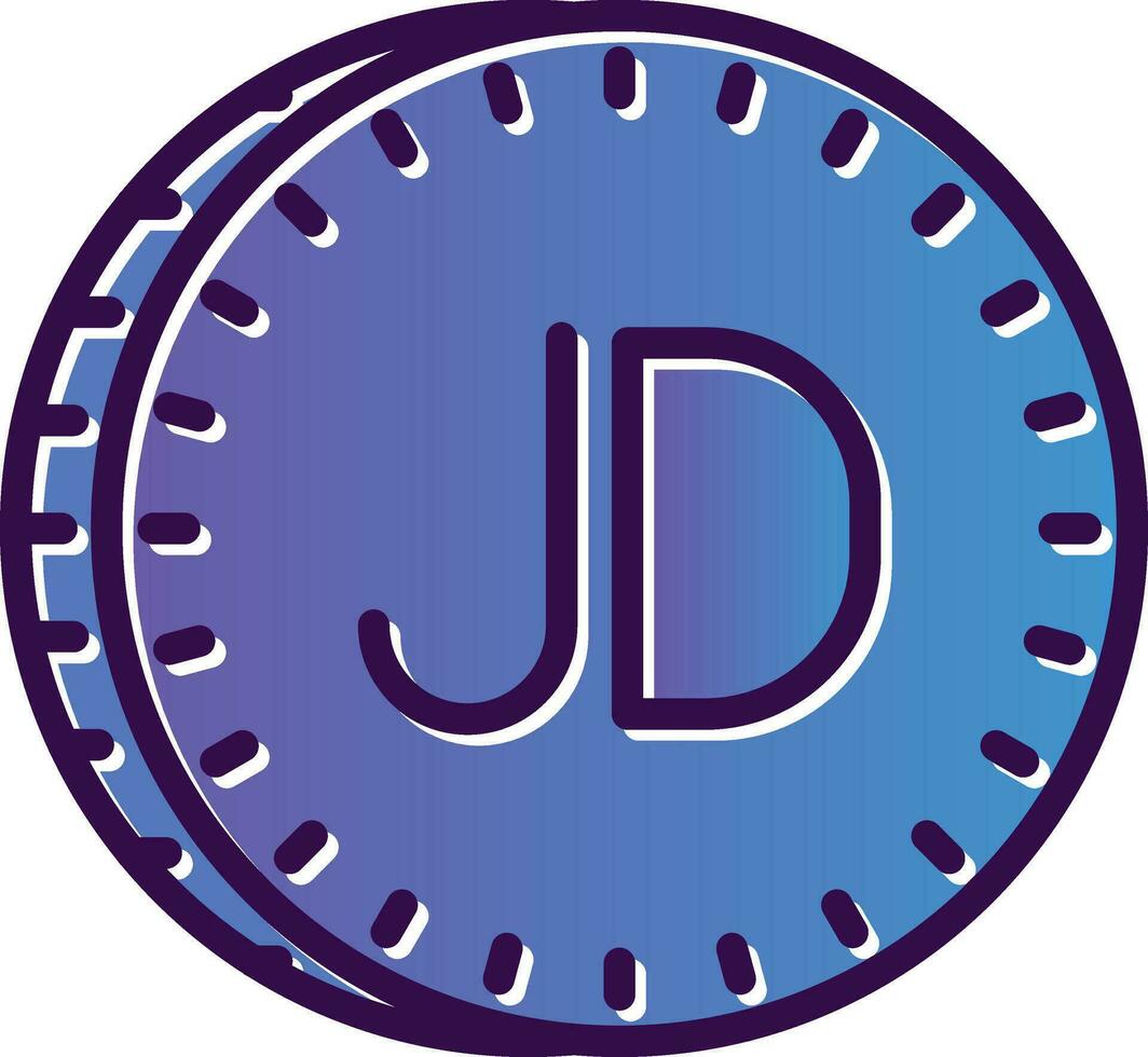 jordania dinar vector icono diseño