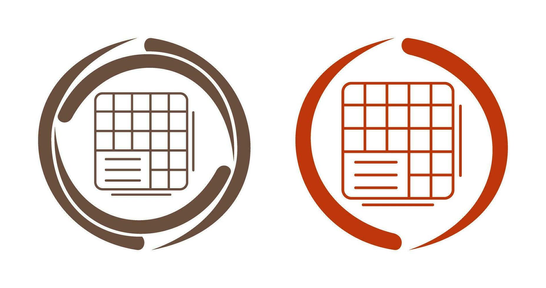 Table Data Vector Icon