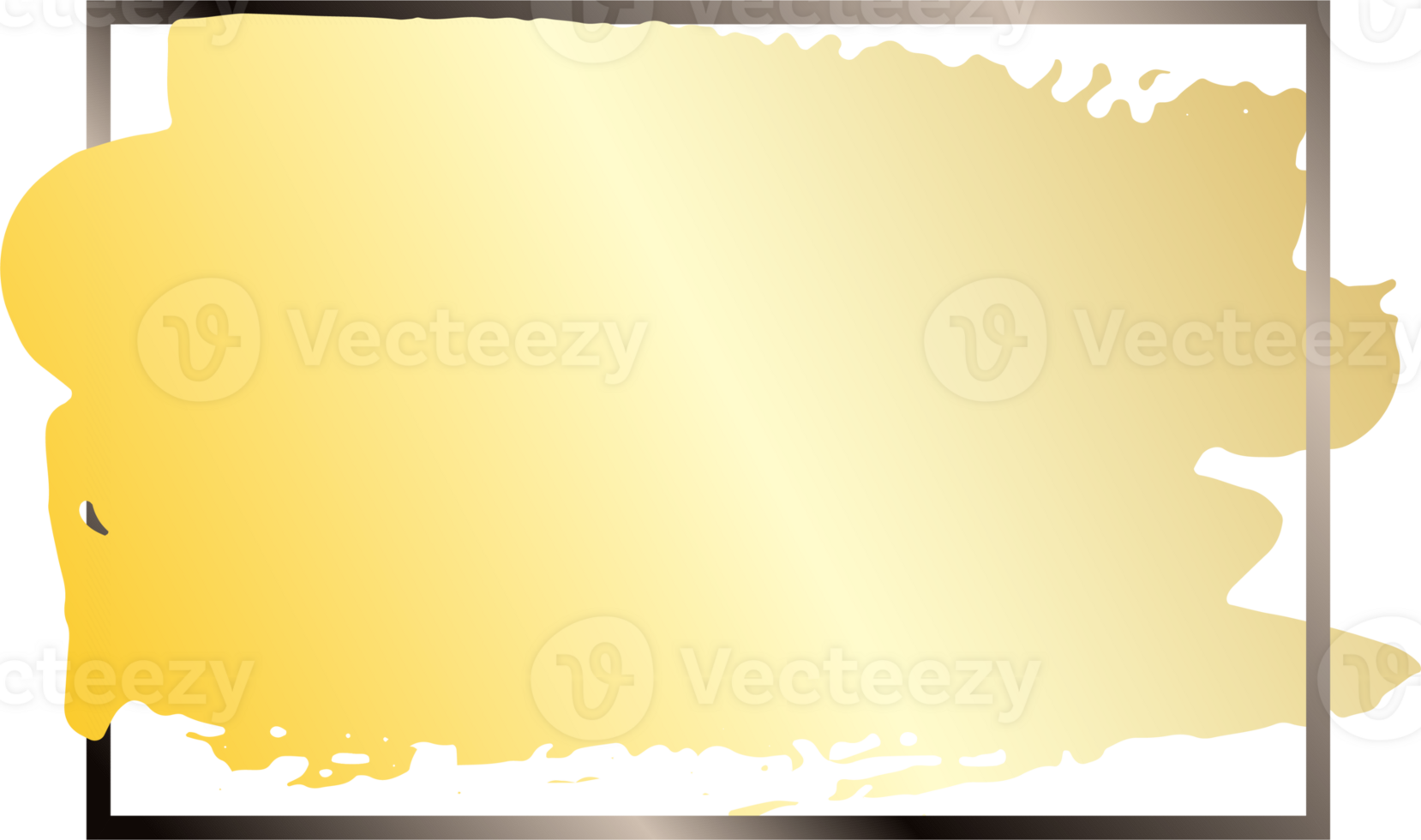 Gold brush strokes frame. png