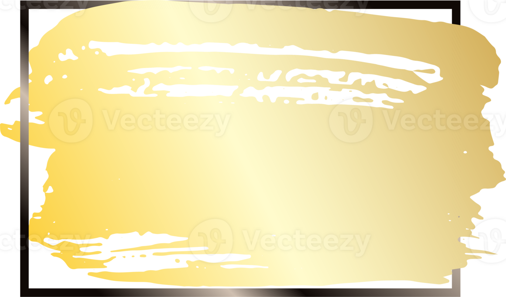 Gold brush strokes frame. png